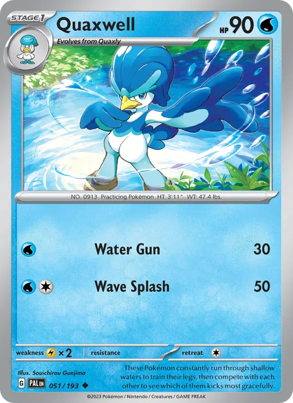 Quaxwell — Paldea Evolved #051 (Pokémon TCG card)