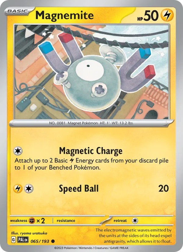 Magnemite — Paldea Evolved #065 (Pokémon TCG card)