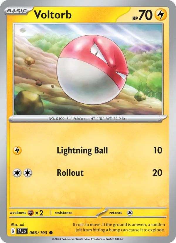 Voltorb — Paldea Evolved #066 (Pokémon TCG card)