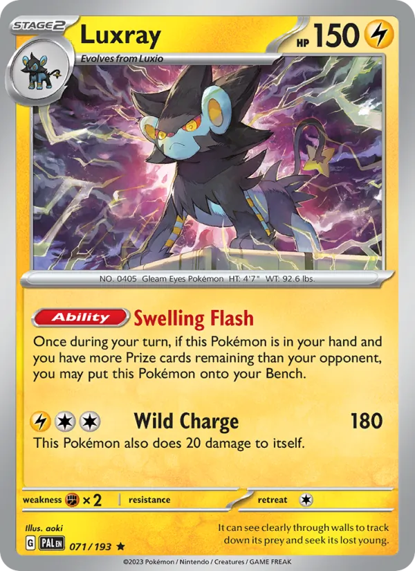 Luxray — Paldea Evolved #071 (Pokémon TCG card)