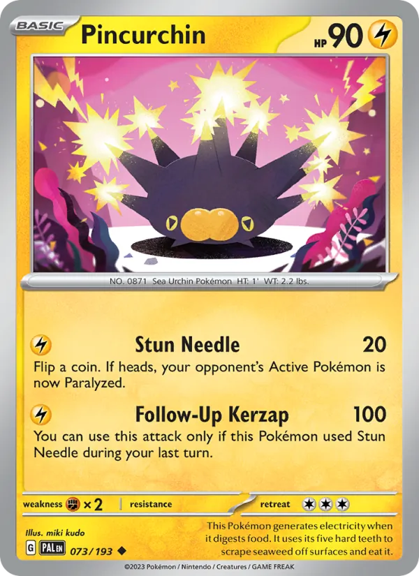 Pincurchin — Paldea Evolved #073 (Pokémon TCG card)