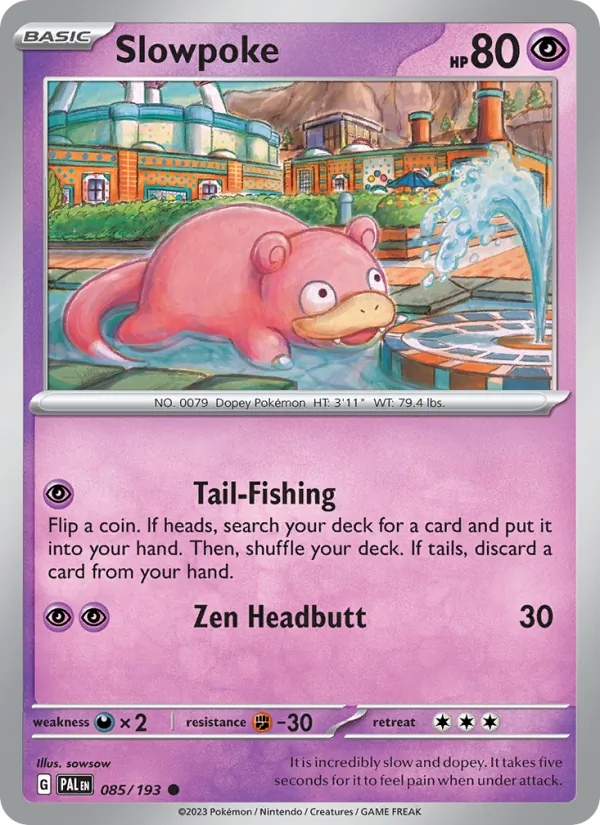 Slowpoke — Paldea Evolved #085 (Pokémon TCG card)