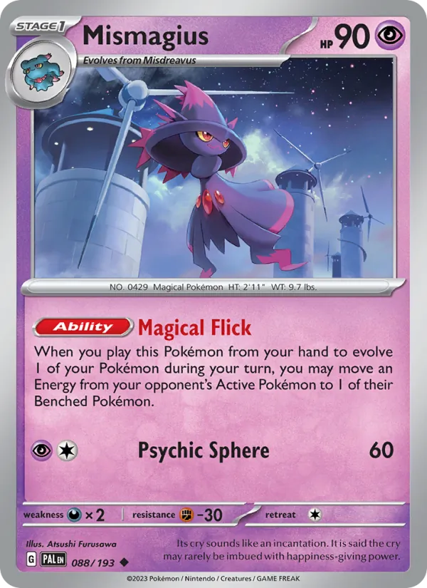 Mismagius — Paldea Evolved #088 (Pokémon TCG card)