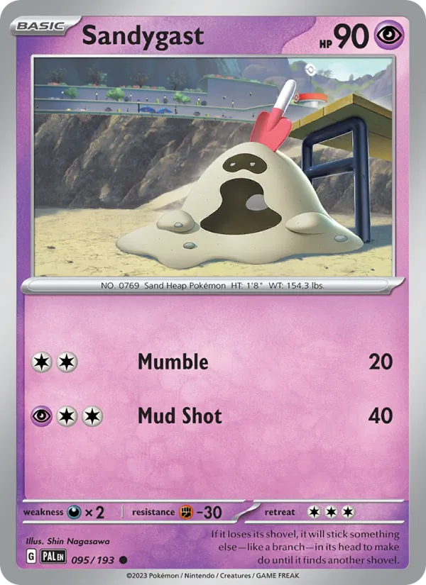 Sandygast — Paldea Evolved #095 (Pokémon TCG card)