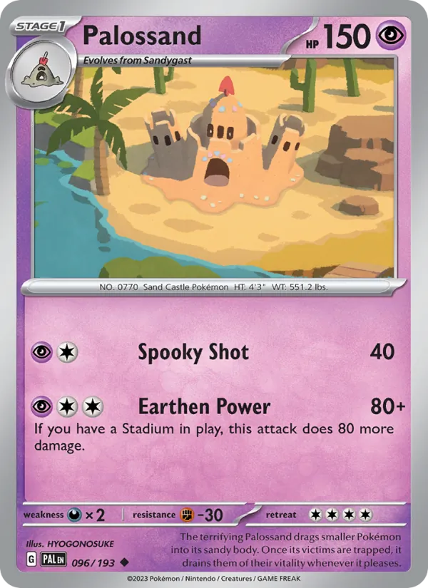 Palossand — Paldea Evolved #096 (Pokémon TCG card)