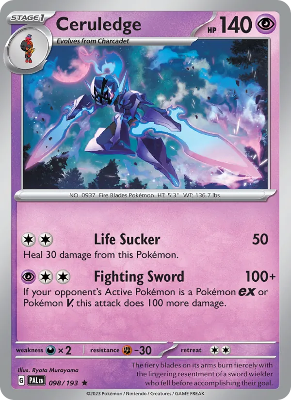 Ceruledge — Paldea Evolved #098 (Pokémon TCG card)