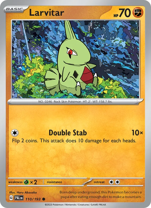 Larvitar — Paldea Evolved #110 (Pokémon TCG card)