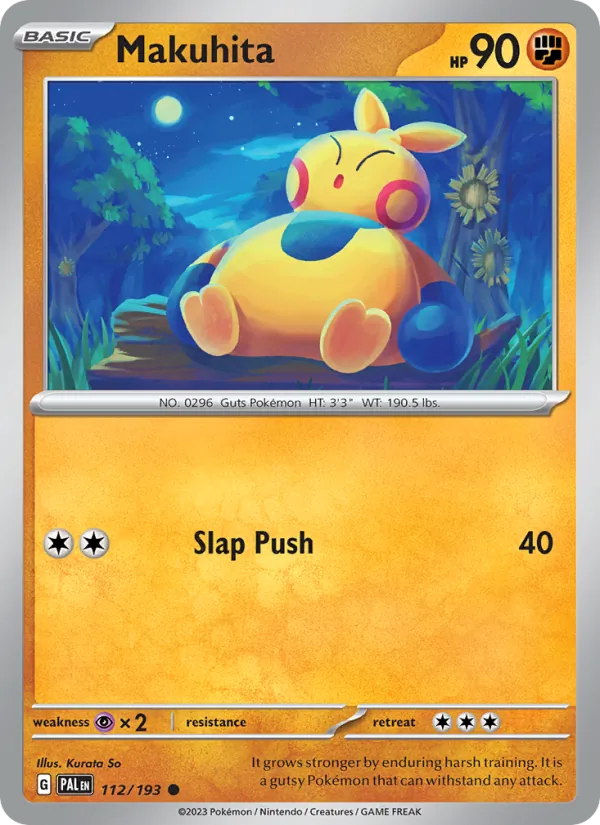 Makuhita — Paldea Evolved #112 (Pokémon TCG card)