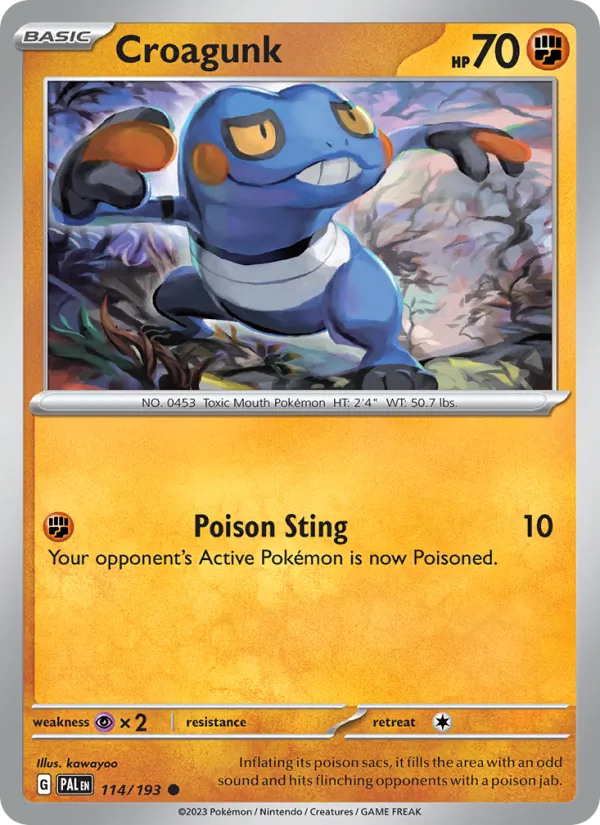 Croagunk — Paldea Evolved #114 (Pokémon TCG card)