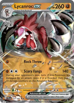 Lycanroc ex (Paldea Evolved #117)