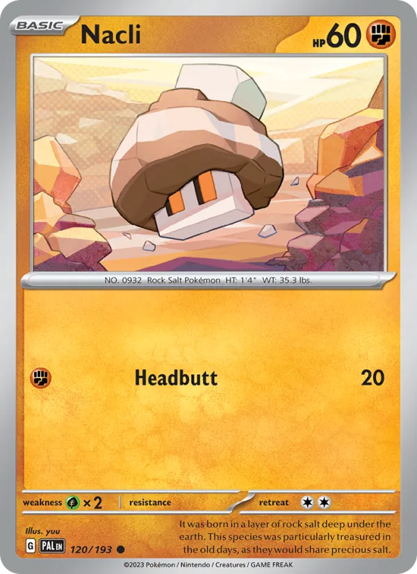 Nacli — Paldea Evolved #120 (Pokémon TCG card)