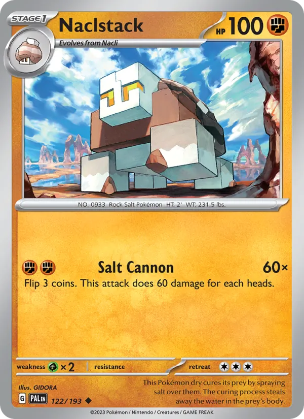 Naclstack — Paldea Evolved #122 (Pokémon TCG card)