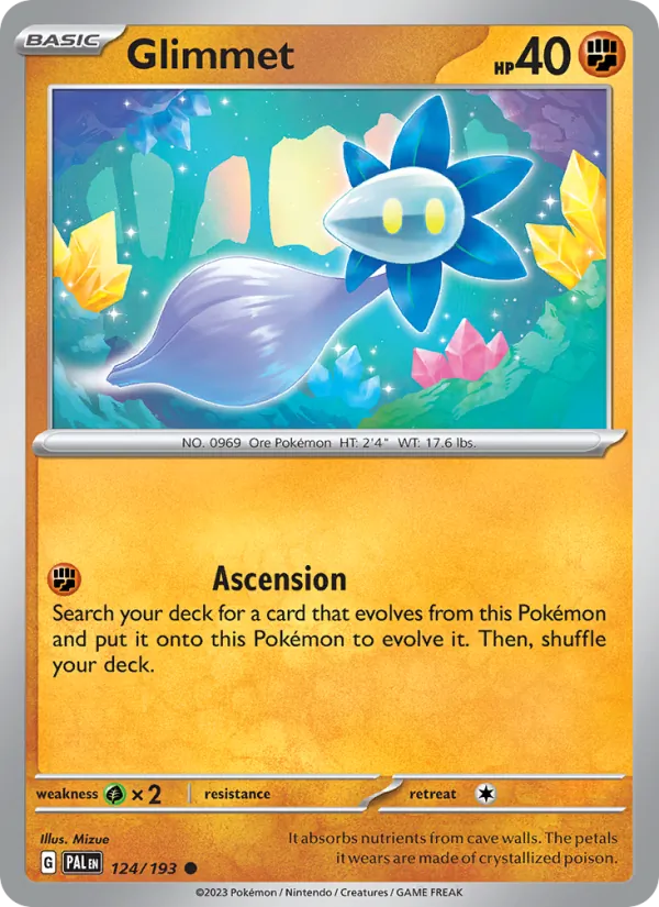 Glimmet — Paldea Evolved #124 (Pokémon TCG card)