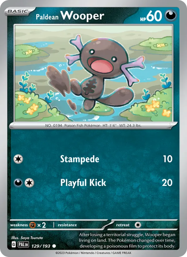 Paldean Wooper — Paldea Evolved #129 (Pokémon TCG card)