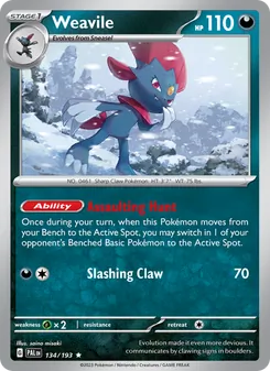 Weavile (Paldea Evolved #134)