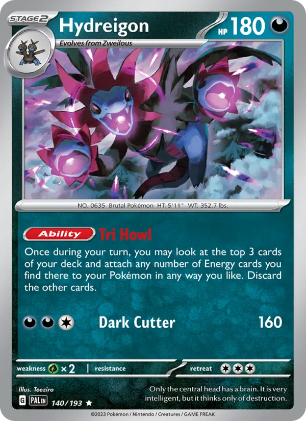 Hydreigon — Paldea Evolved #140 (Pokémon TCG card)