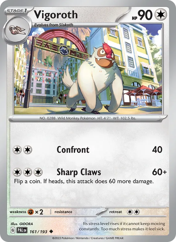 Vigoroth — Paldea Evolved #161 (Pokémon TCG card)