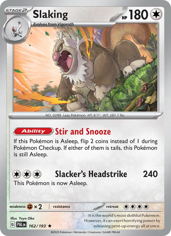 Slaking — Paldea Evolved #162 (Pokémon TCG card)