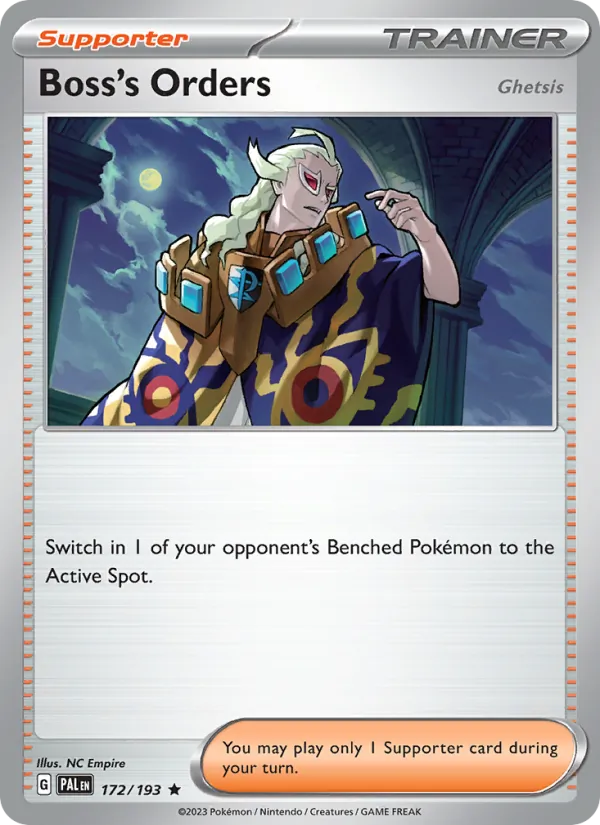 Boss's Orders — Paldea Evolved #172 (Pokémon TCG card)