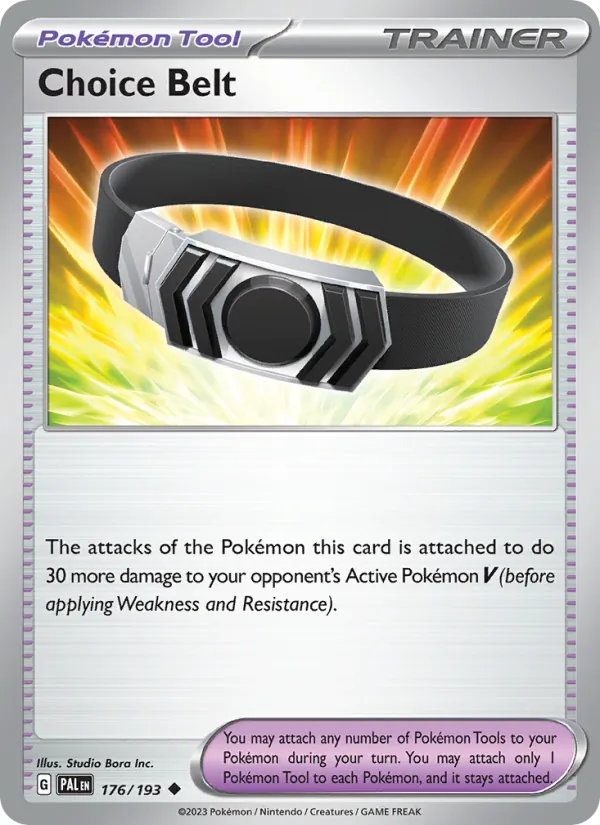 Choice Belt — Paldea Evolved #176 (Pokémon TCG card)