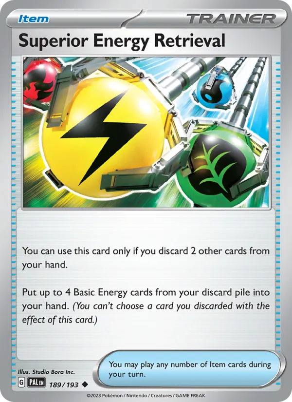 Superior Energy Retrieval — Paldea Evolved #189 (Pokémon TCG card)