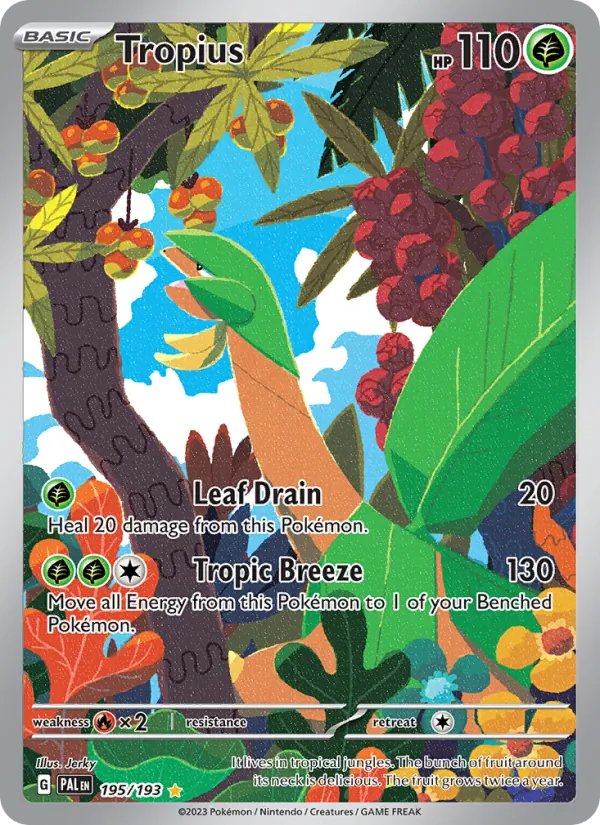 Tropius — Paldea Evolved #195 (Pokémon TCG card)