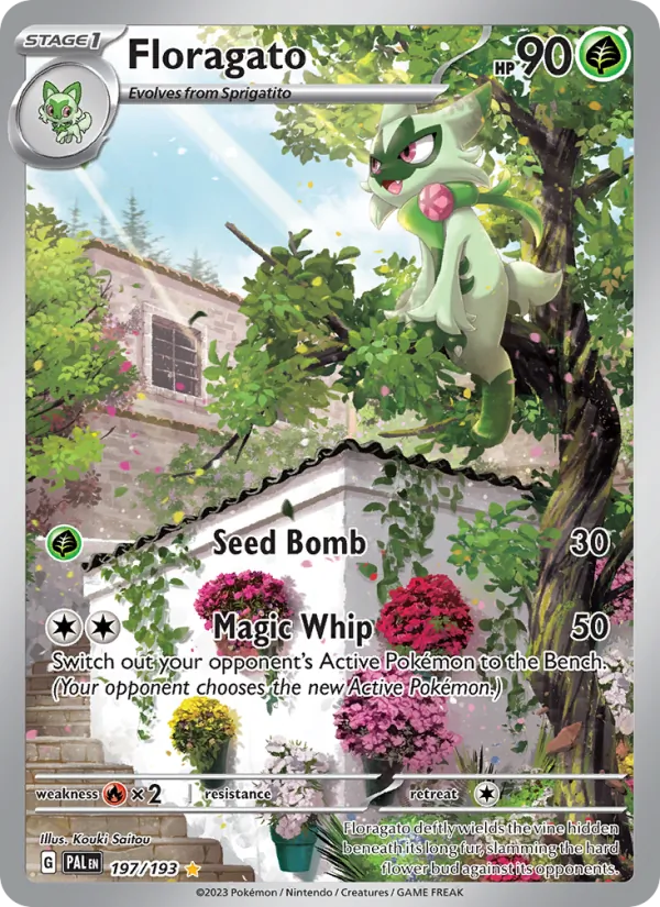 Floragato — Paldea Evolved #197 (Pokémon TCG card)