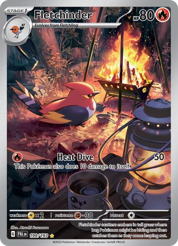 Fletchinder — Paldea Evolved #199 (Pokémon TCG card)
