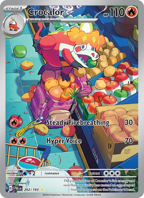 Crocalor — Paldea Evolved #202 (Pokémon TCG card)