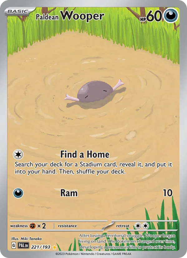 Paldean Wooper — Paldea Evolved #221 (Pokémon TCG card)