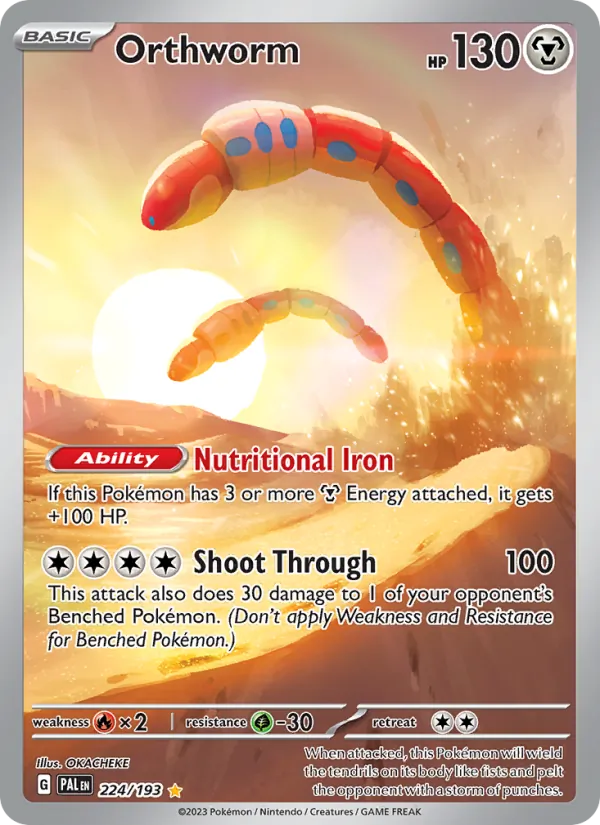 Orthworm — Paldea Evolved #224 (Pokémon TCG card)
