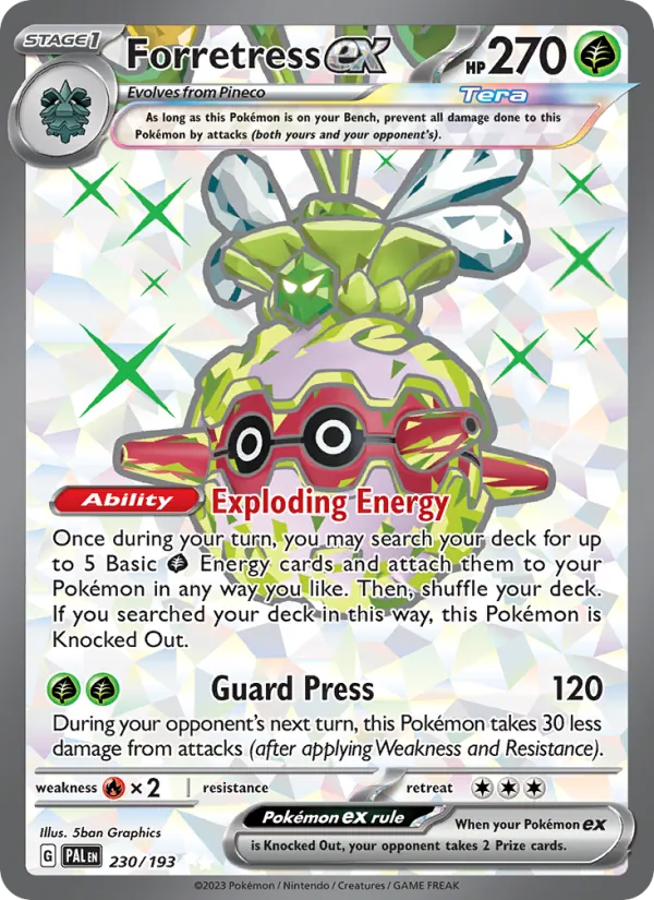 Forretress ex — Paldea Evolved #230 (Pokémon TCG card)
