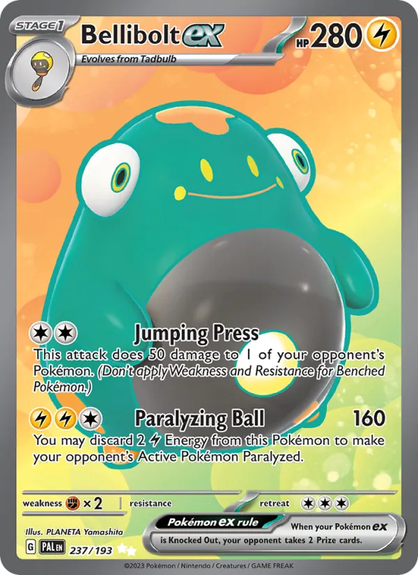 Bellibolt ex — Paldea Evolved #237 (Pokémon TCG card)