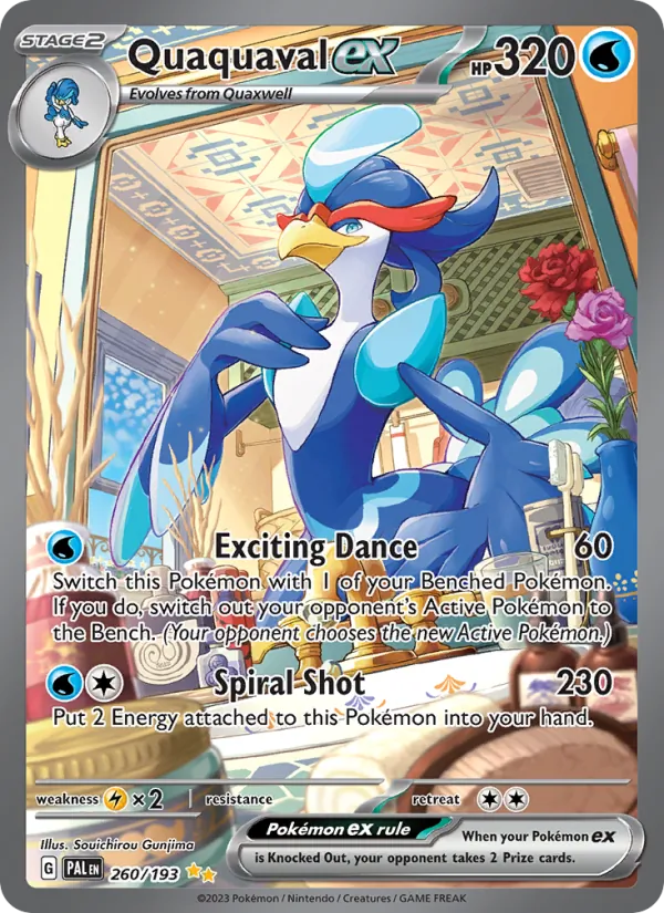 Quaquaval ex — Paldea Evolved #260 (Pokémon TCG card)