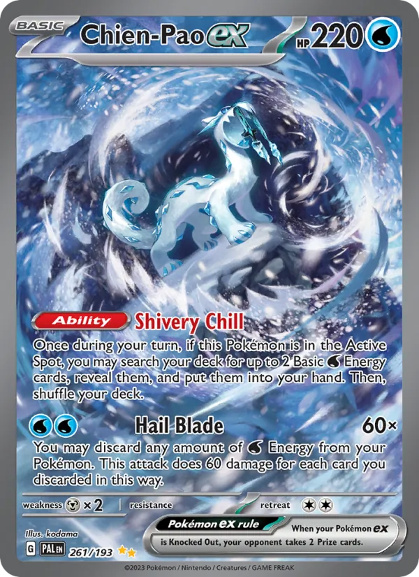 Chien-Pao ex — Paldea Evolved #261 (Pokémon TCG card)