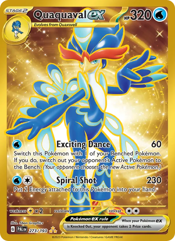 Quaquaval ex — Paldea Evolved #273 (Pokémon TCG card)
