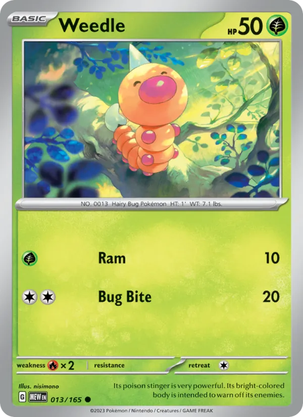 Weedle — 151 #013 (Pokémon TCG card)