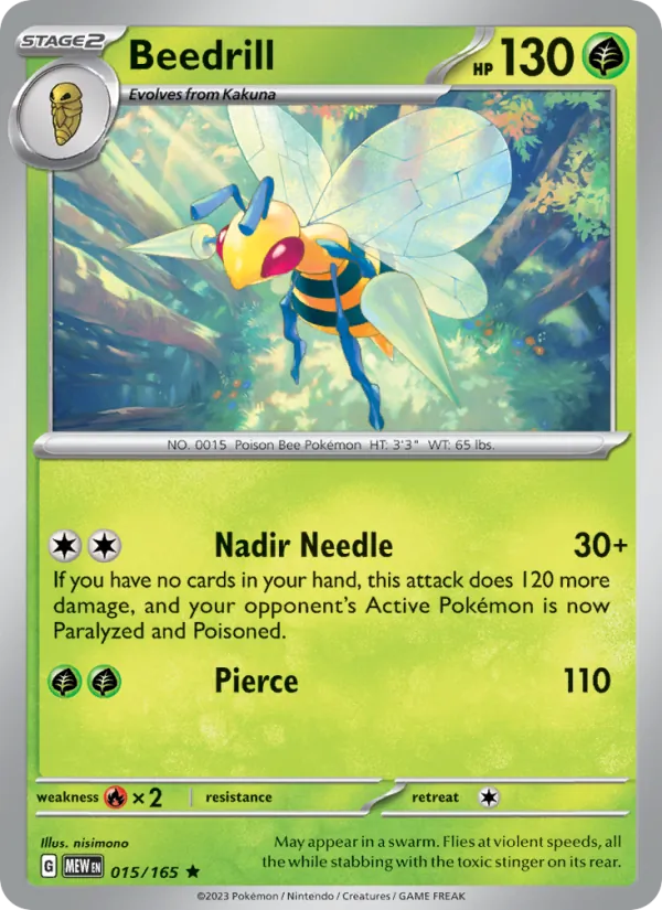 Beedrill — 151 #015 (Pokémon TCG card)
