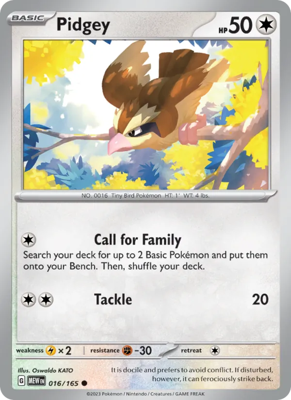 Pidgey — 151 #016 (Pokémon TCG card)