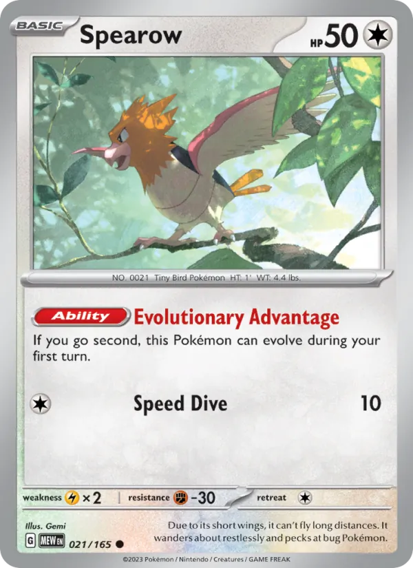 Spearow — 151 #021 (Pokémon TCG card)
