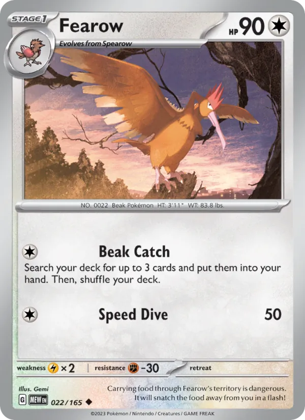 Fearow — 151 #022 (Pokémon TCG card)