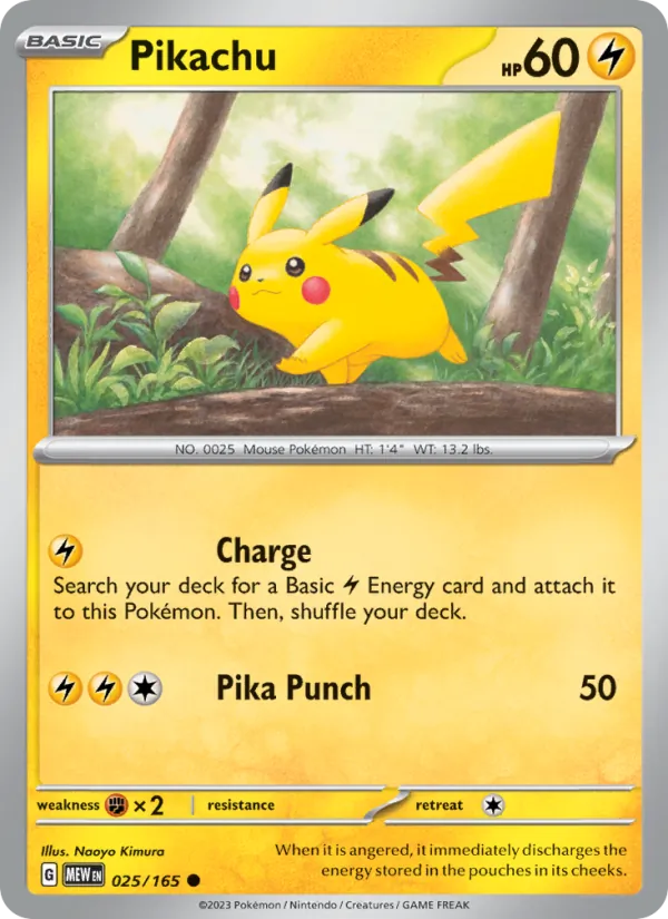 Pikachu — 151 #025 (Pokémon TCG card)