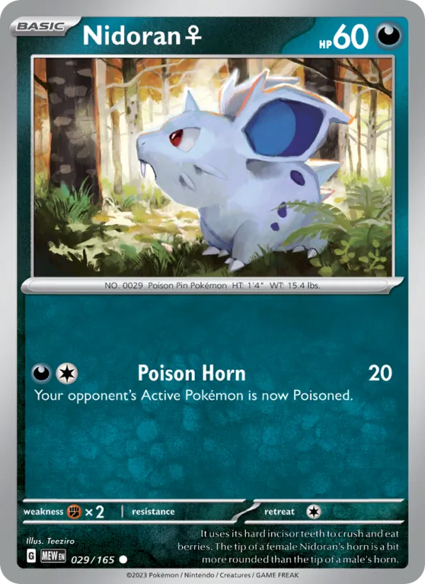 Nidoran♀ — 151 #029 (Pokémon TCG card)
