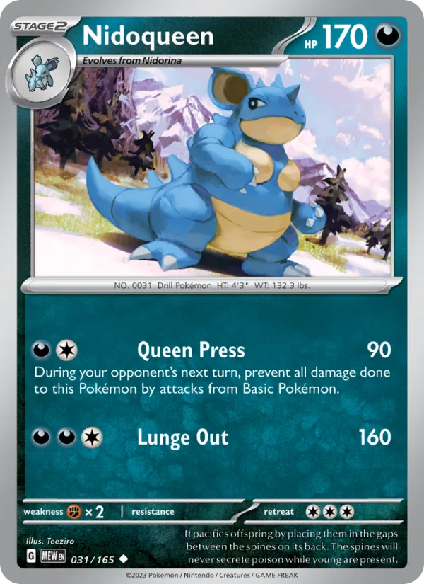 Nidoqueen — 151 #031 (Pokémon TCG card)