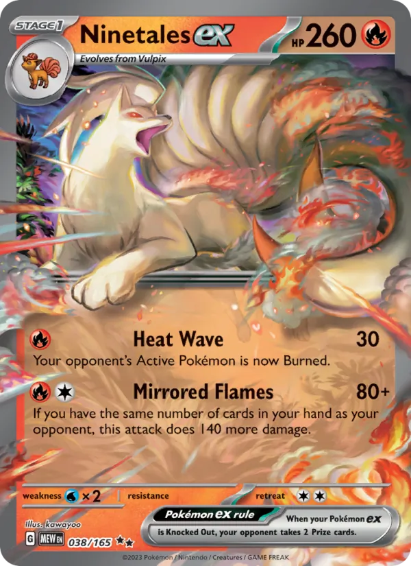 Ninetales ex — 151 #038 (Pokémon TCG card)