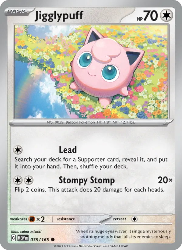Jigglypuff — 151 #039 (Pokémon TCG card)