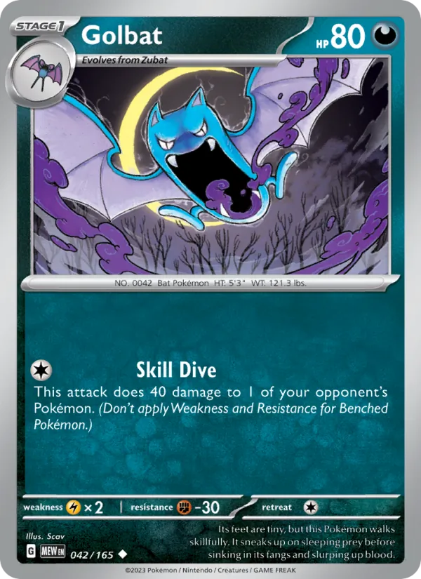 Golbat — 151 #042 (Pokémon TCG card)