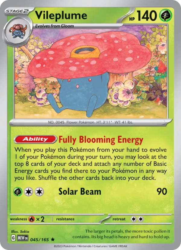 Vileplume — 151 #045 (Pokémon TCG card)