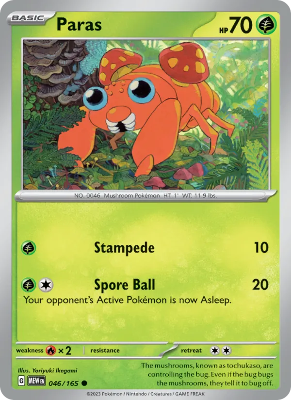 Paras — 151 #046 (Pokémon TCG card)