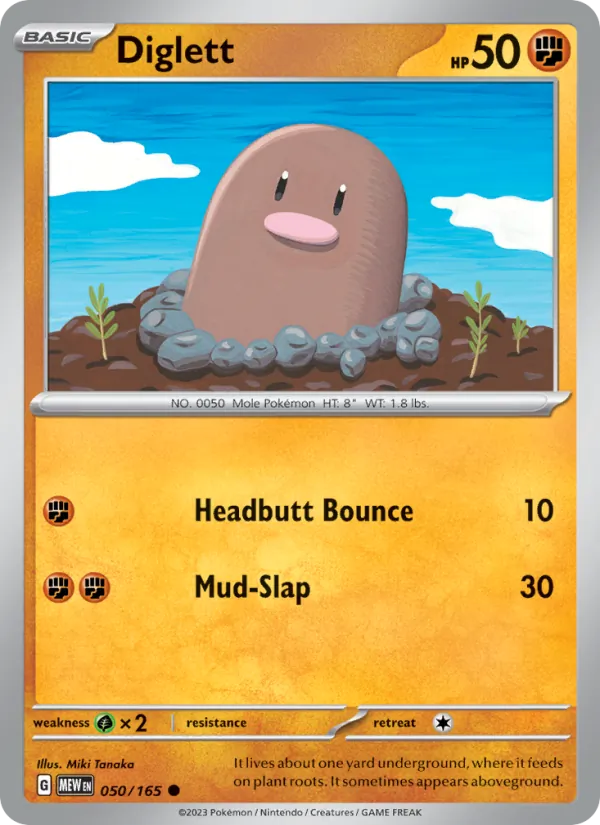 Diglett — 151 #050 (Pokémon TCG card)